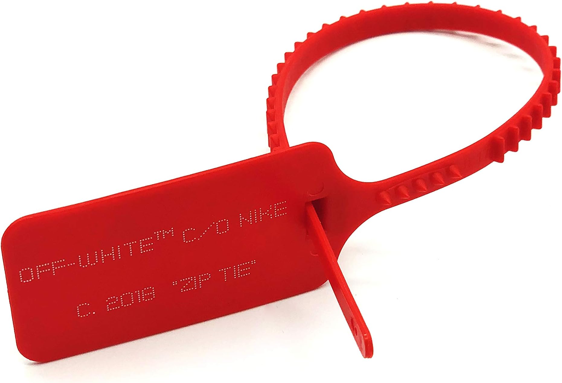 Off White Red Zip TIE 2018 NIK-E Cable Tie SNEAKER ACCESSORIES SUPREME Trailer Red