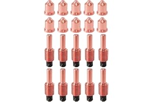 Gkaikpe 220842 Electrodes 10PCS & 220819 Nozzles 10PCS Fit Hypertherm Powermax 45XP/65/85/105 Plasma Cutting Torch Consumable