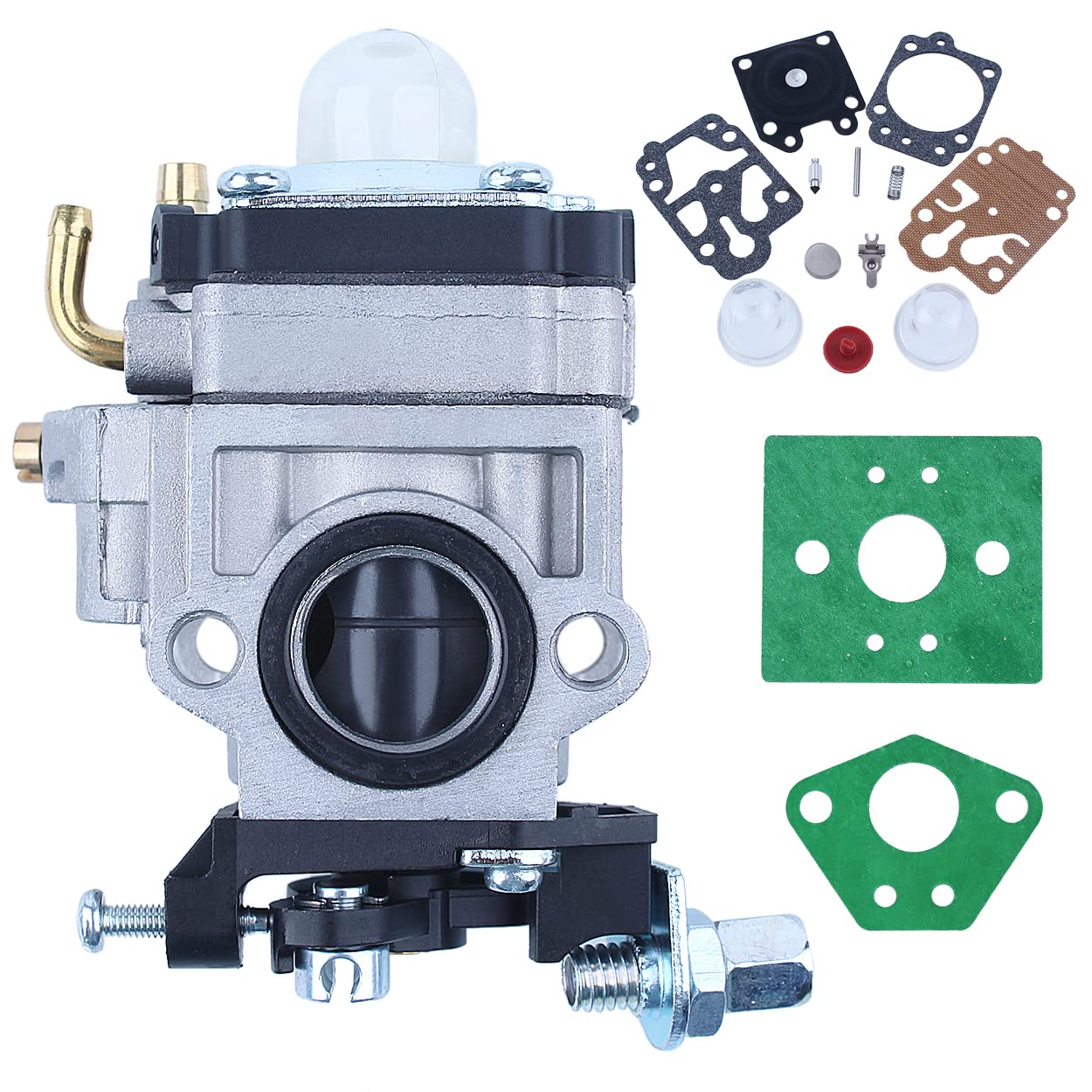 Mtanlo Carburettor for 52cc 49cc 43cc CG430 CG520 BC430 BC520 Brushcutter 52cc Carburettor Kit with 40-5 Carburetor Gasket, 15mm Inlet Carburettor Brushcutter 2 Stroke Replacement