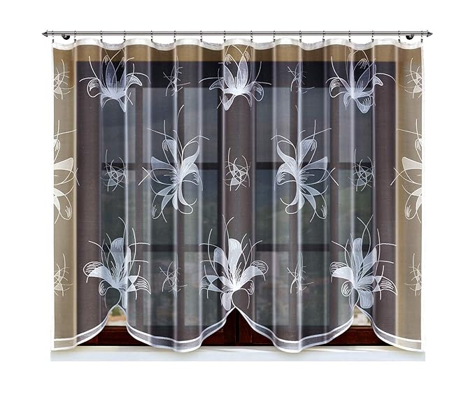 HAFT® Gardine; Store; Vorhang transparent, weiß, Kräuselband 160x300 cm