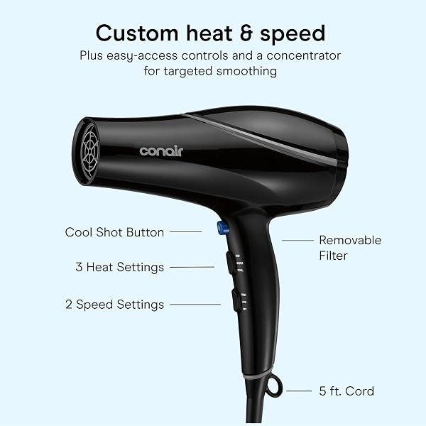 CONAIR CRYSTAL INFUSED CERAMIC HAIR DRYER