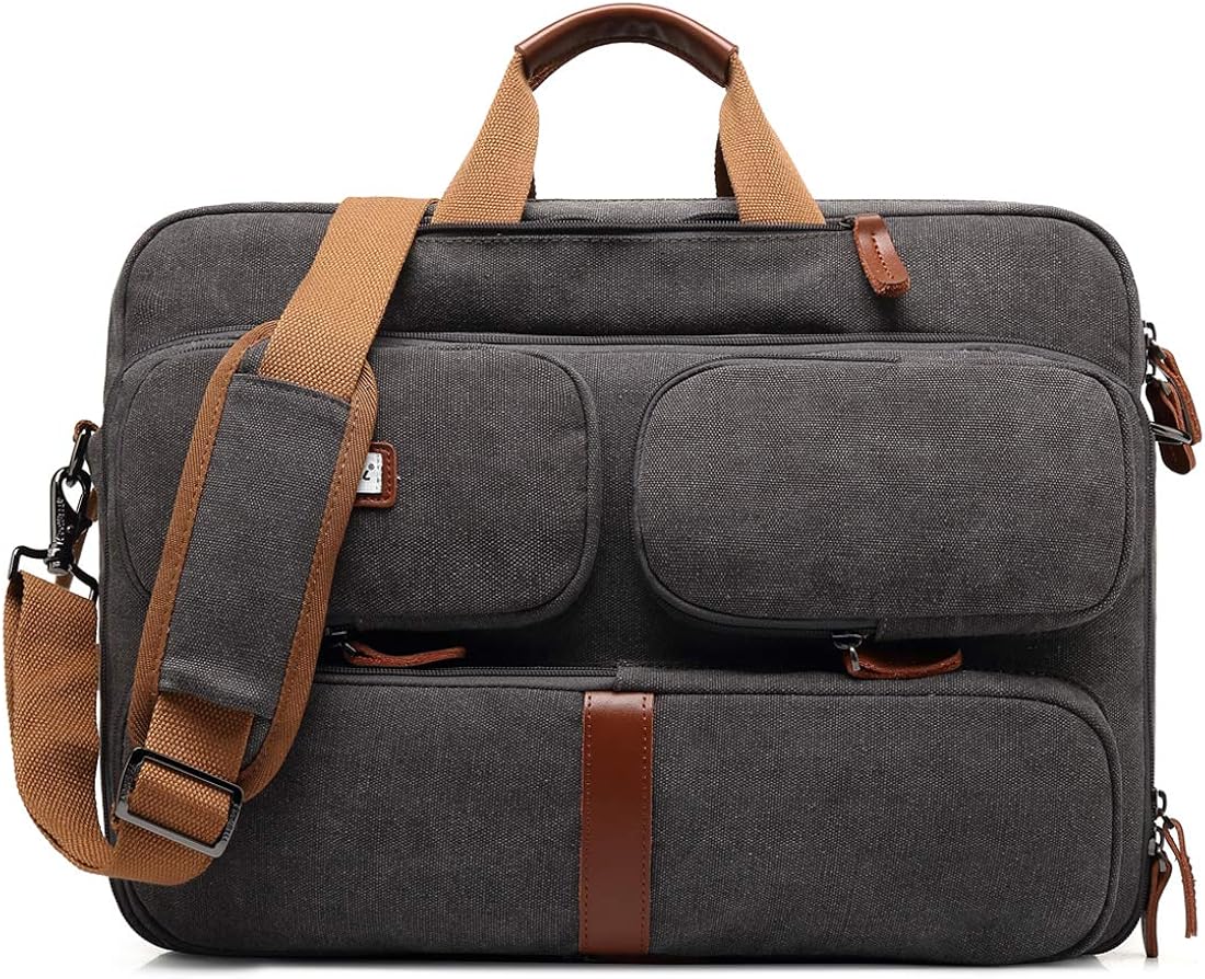 Buy CoolBELL 2 in 1 Canvas Convertible Laptop Backpack Messenger Bag