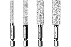 ACFAN Diamond Drill Bits for Ceramic, Porcelain, Tile, Glass, Granite, Marble, Stone - 2-in-1 Sanding Drill Bit for Drill & P