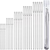 Tapestry Needles Five Sizes 14, 16, 18, 20, 24 - Large Eye Blunt Needles 25 Pcs for Cross Stich and More (Silver-25pcs)
