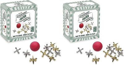 Toyrific Jacks Classic Kids Game Set 24 Jacks 1 Ball Pack of 2