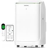 ZAFRO Smart Inverter Portable Air Conditioners, 14000 BTU (10000 BTU SACC) | Dual Hose Portable AC Unit with Energy Saving/Ultra Quiet(42dB)/Drainage-free Cooling/APP/Remote for Multi-Scenario Use