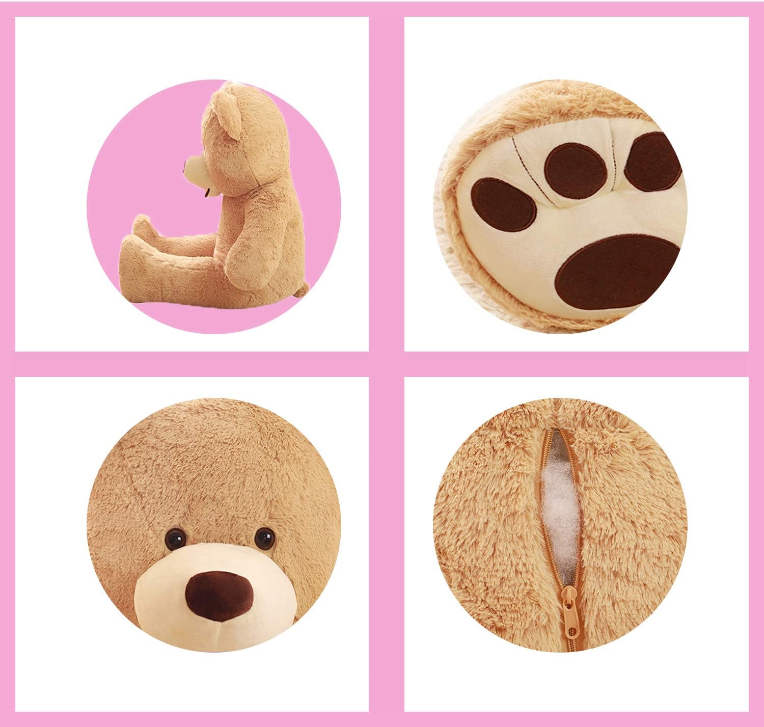 ChiFit Big Teddy Bear 39", Teddy Bears Stuffed Animals, Giant Teddy Bear ,Tan: Toys & Games