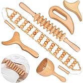 JUANWAN 12-in-1 Wood Therapy Massage Tools Lymphatic Drainage Massager Wooden Massage Body Sculpting Tools Maderoterapia Kit Wood Therapy Tools for Muscle Pain Relief Body Shaping Anti-Cellulite