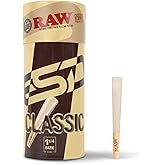 RAW Cones Classic 1-1/4 Size 84mm - 50 Pack - Pre rolls Rolling Papers | Slow Burning Pre Rolled Cones with Tips &amp; Packing Tubes Included
