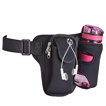 Outdoor Bauchtasche G¨¹rteltasche Sport H¨¹fttasche Damen und Herren Wasserdicht Waist Pack mit Flaschenhalter und Kopfh?rer 