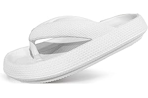 AFELLICY Cloud Flip Flops for Men Women Orthotic Lightweight Beach Slides Pillow Soft Slides Sandals Cushion Beach Flip Flops EVA Comfy Bath Spa Walking Sandals Pool Thong Slippers