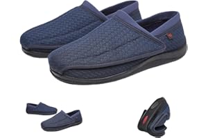 KUMUROETA Diabetic Foot Shoes,Special Shoes for Hallux Valgus,Loose,Widened and Enlarged,Suitable for Swollen Feet,Deformed Feet,Diabetic Patients,Gout Edema,Swollen Feet of The Elderly Blue