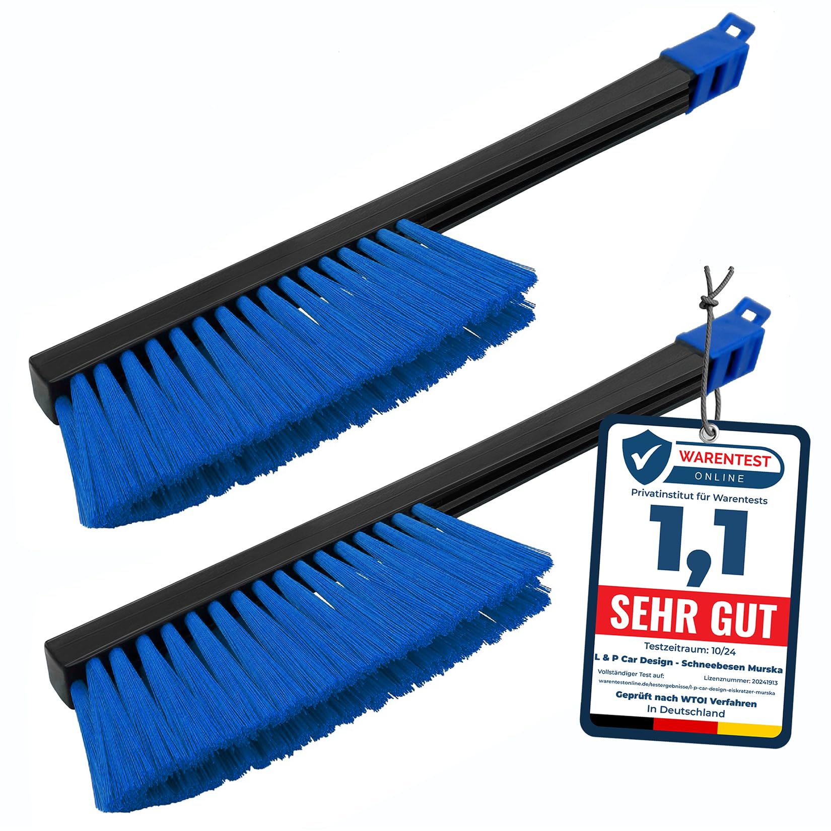 L&P A059-2 pieces snow brush Murska broom car snow brush long winter snow brush snow brush sweeper car winter original from Finland (2 pieces L&P A059 black blue)