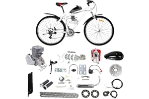 CUBELLIN Upgraded 100cc Bicycle Engine Kit 2 Stroke Motorized Bike Engine Kit Gas Motorized Bicycle Engine Kit Super Fuel-efficient Bike Motor Kit Fit for 26"-28" Bikes, 36-Tooth Sprocket Full Set