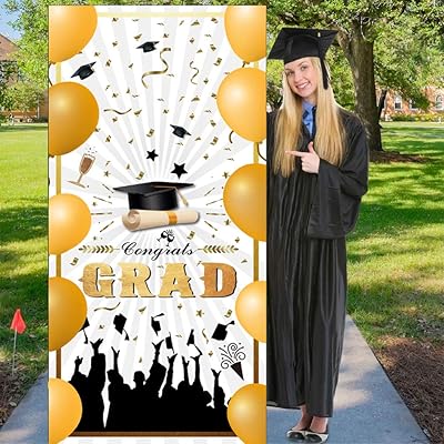 Buy 21 Graduation Door Cover Congrats Grad Door Sign Graduation Party Banner Photo Booth Backdrop Background Large Welcome Hanging Banner For Indoor Outdoor Grad Party Decorations Blue Online In Indonesia B08vdrr9th
