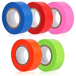 MOWPOG 5 Pack Assorted Colors Flagging Marking