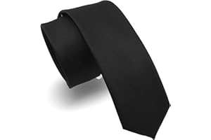 RBOCOTT 2.4" Solid Color Skinny Tie for Men Slim Necktie(6cm)