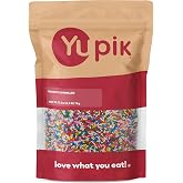 Yupik Rainbow Sprinkles, 2.2 lb (35.2 oz), Low Sugar, Cholesterol-Free, Sodium-Free, Kosher, Ideal for Baking, and Decorating Ice Cream, Cakes, Cookies, Cupcakes, and Donuts