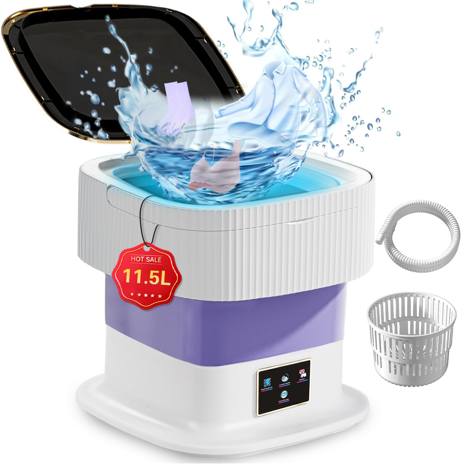 Photo 1 of Portable Washing Machine,11.5L Mini Washing Machine for Small Delicates,Underwear,Baby Clothes,Sock.Foldable and portable washing machine for Apartment, Home, Hotel, Camping,RV