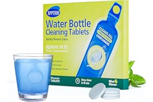 APPTRIN Water Bottle Cleaning Tablets,Individually 36 Pack Bottle Cleaner tablets for Removes Tough Stains and Odors,Compatib