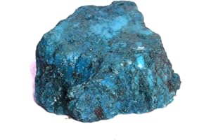 REAL-GEMS 100% Natural Supreme Excellent Blue Turquoise Slab Rough Loose Gemstone 98.00 Carat Unheated Turquoise Slab
