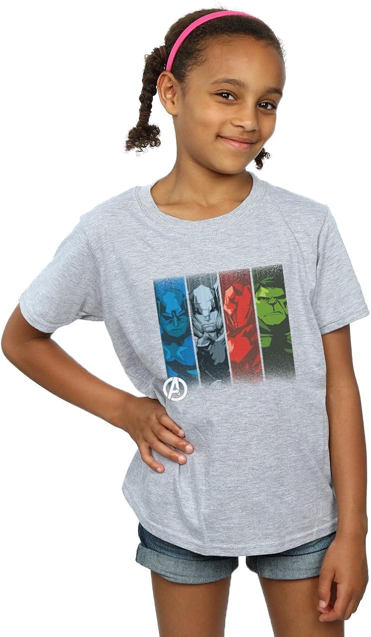 Marvel Marvel Mädchen Avengers Team Strips TShirt TShirts Amazon.de