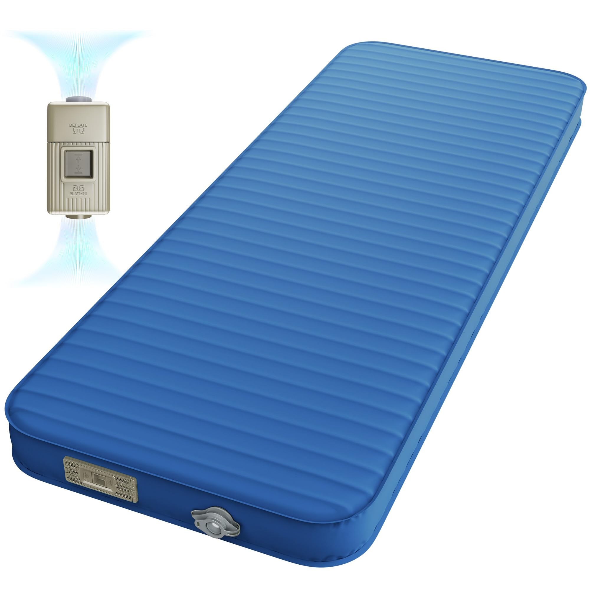 Photo 1 of PineHike Sleeping Pad for Camping, Self Inflating 4" Ultra-Thick Memory Foam Camping Mat with Built-in Electric Pump, 9.5 R-Value Insulated Air Mattress Sleeping Pads for Car Travel Tent Cot