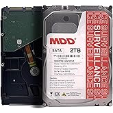 MDD 2TB 64MB Cache 7200RPM SATA 6.0Gb/s 3.5inch Internal Surveillence Hard Drive - MDD2TSATA6472DVR