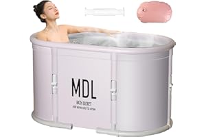 Foldable Bathtub for Adults, Large Portable Installation-Free Bathtub Outdoor Ice Freestanding Bath Tub Family Standing SPA S