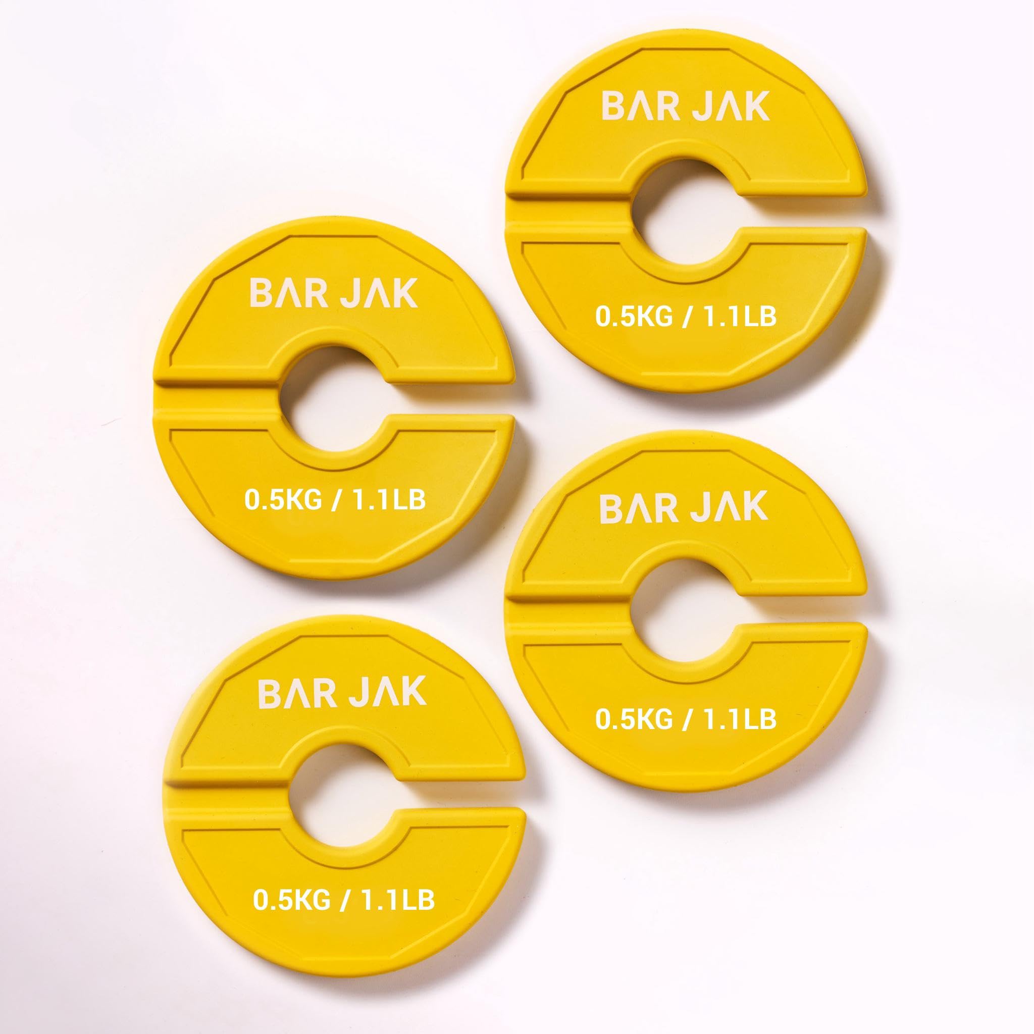 Bar Jak Micro Plates. 0.5 KG / 1.1 LBS Dumbbell fractional Weight Plate, x4 Pieces, Fractional Weight Plates, Dumbell Weights, Kettlebell weights Training.