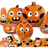 Pumpkin Stickers Halloween Fall Pumpkin Decorations Decorating Kit | Pumpkin Jack O Lantern Stickers Halloween Crafts Party Favors Activities for Kids Toddlers 24 Sheet