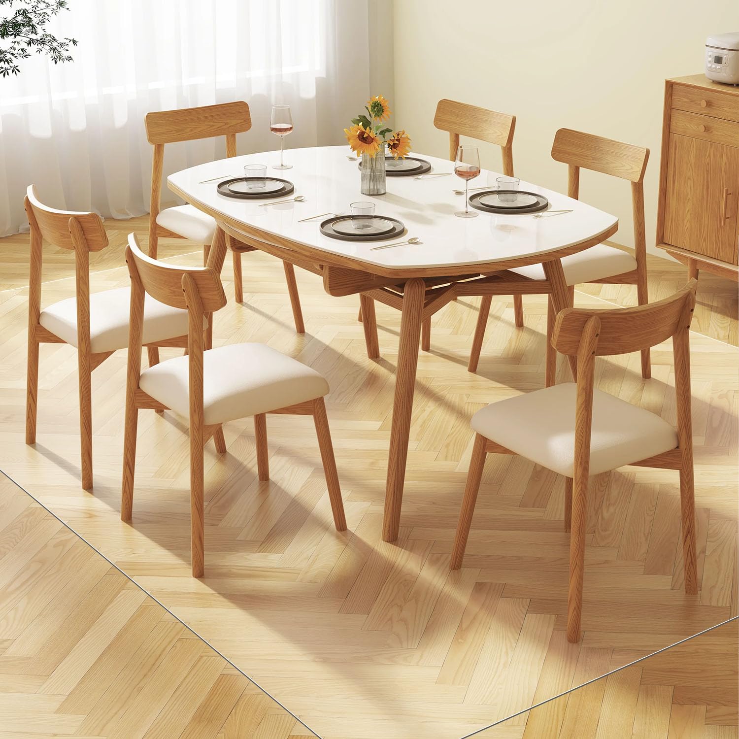 Photo 1 of Clear Floor Mat for Home, 7'×9' Large Non-Slip Plastic Rug for Under Kitchen Table, Durable Waterproof Vinyl Area Mat for Baby Spills, Dog Accident, Anti-Scratch Floor Protector for Living Room