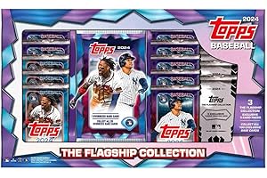 Topps 2024 Series 1 & 2 Baseball The Flagship Collection Trading Card Super Box 13 Pack Plus Oversized Card