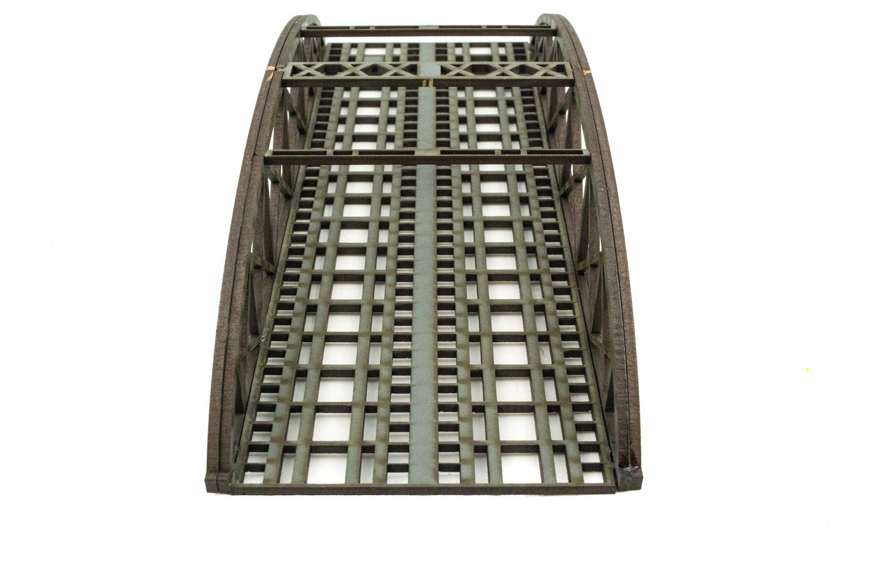 War World Scenics Double Track N-Gauge MDF Bowstring Bridge 200mm (Choose Colour) – Railway Modelling Scale Railroad Model Diorama Rail Layout Landscape