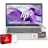 HP 17.3 Touchscreen Laptop Computer for Business, 17.3" 250 nits Anti-Glare Display, Ryzen 5 7430U(UP to 4.3GHz), 64GB RAM+2TB SSD, Windows 11 Pro, Fast Charge, AI Copilot Key, w/Redragon Bundle
