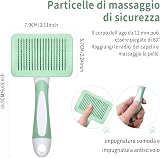 Vinabo Pet Dog Brush Cat Brush Self-Cleaning Slicker Green view 2
