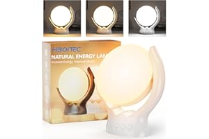 HIBOITEC Light Therapy Lamp, UV-Free 10000 Lux Therapy Light, Rotatable Sunlight Lamp with 3 Color Temperature & 5 Adjustable Brightness Levels & Timer & Memory Function, Home/Office/Decoration