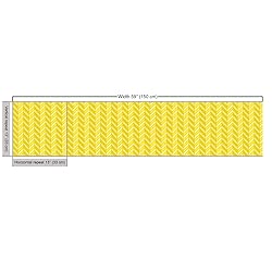 Ambesonne Yellow Chevron Fabric by The