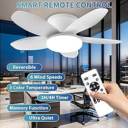 Yoobao Modern Ceiling Fans with Lights and
