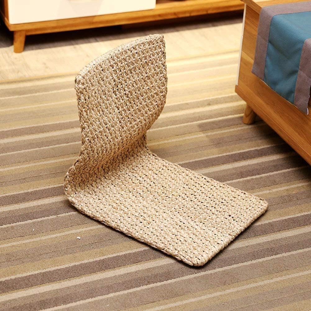 Amazon Com Zichen Zaisu Natural Materials Japanese Floor Folding Chair Meditation Floor Chair With Back Support K Color F Furniture Decor