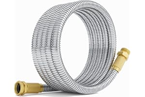 360Gadget Garden Hose - Flexible Short Water Hose with Metal Fitting, 10 ft Leader Hose, Heavy Duty Hoses Extension for Rv, O