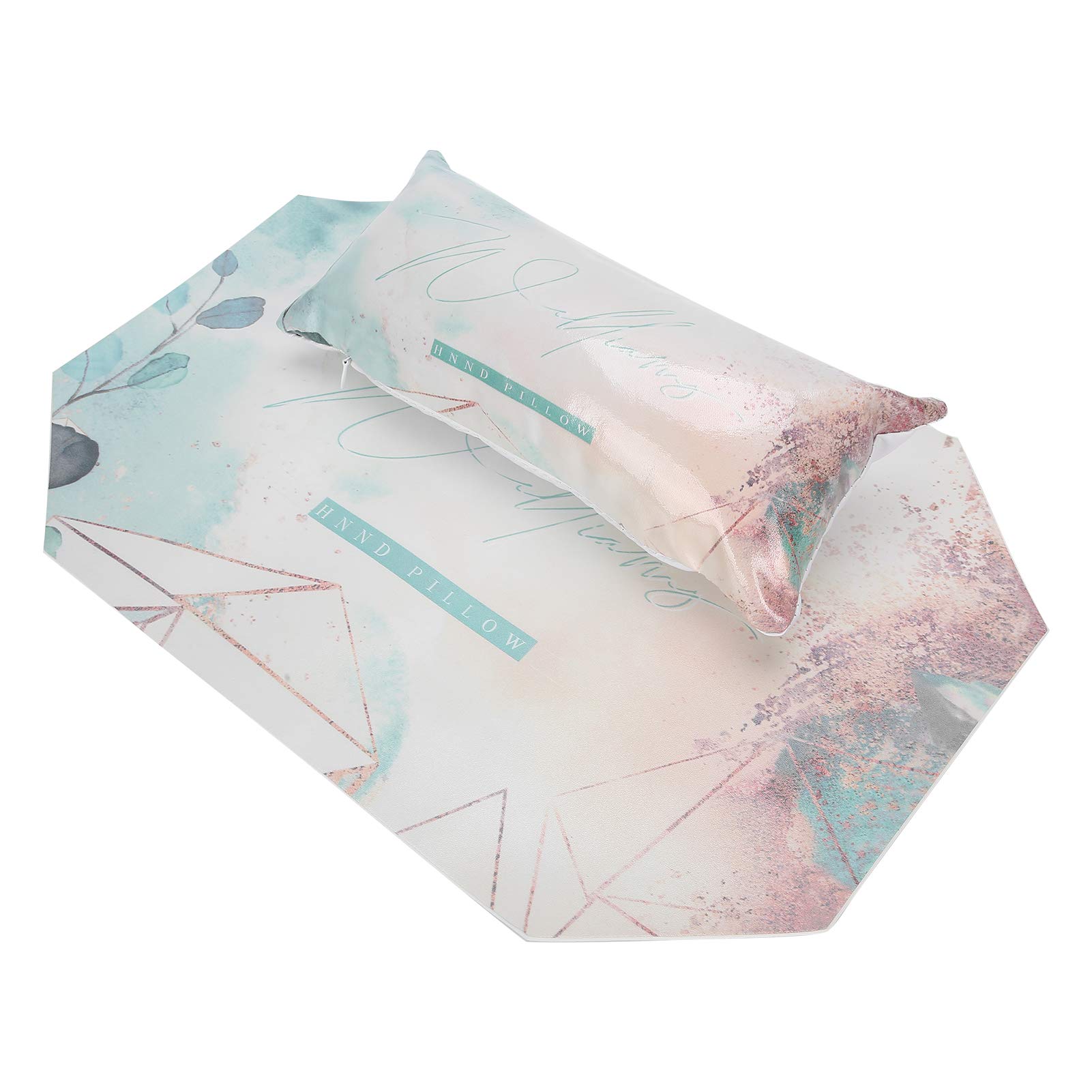 Nail Arm Rest & Manicure Table Mat, Hand Rest for Nail Soft PU Leather Manicure Nail Rest, Washable Nail Hand Pillow Cushion & Table Desk Mat Tool for Nail Techs Use (Graffiti)