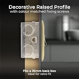 BG Electrical Nexus Metal Fused Connection Unit Antique Brass 13A Double Pole view 3