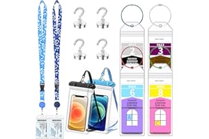 XIANGXING 12 Pcs Royal Caribbean Cruise Essentials Kit Include Retractable Cruise Lanyards for Ship Card, Luggage Tags Holder, Waterproof Phone Pouch, Magnetic Hook for Royal Caribbean & Celebrity Cruise Lines