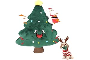 Wunive Dog Toys,Plush Dog Toy,Squeaky Plush Puppy Dog Chew Toys for Small Medium Large Dogs (Christmas F)