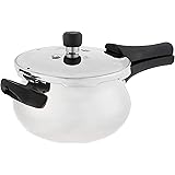 Prestige Deluxe Stainless Steel Mini Handi Pressure Cooker, 3.3-Liter