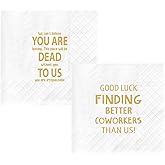 Going Away Gift for Coworker Cocktail Napkins, Goodbye, Farewell, Leaving Party Decoration Gifts Favors Supplies for Colleagu