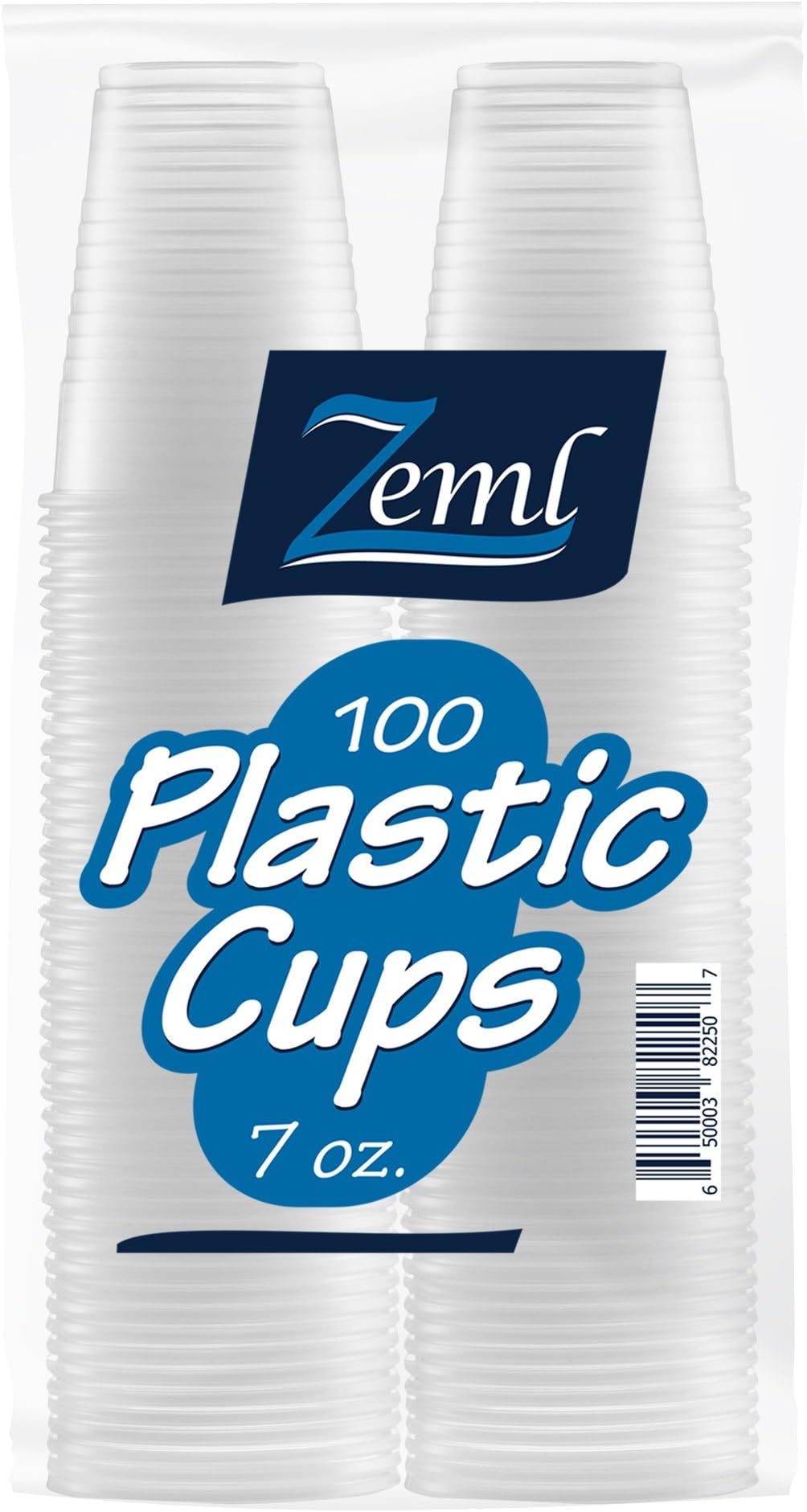 Zeml Disposable Clear Plastic Cups (7 oz. - 100 count)
