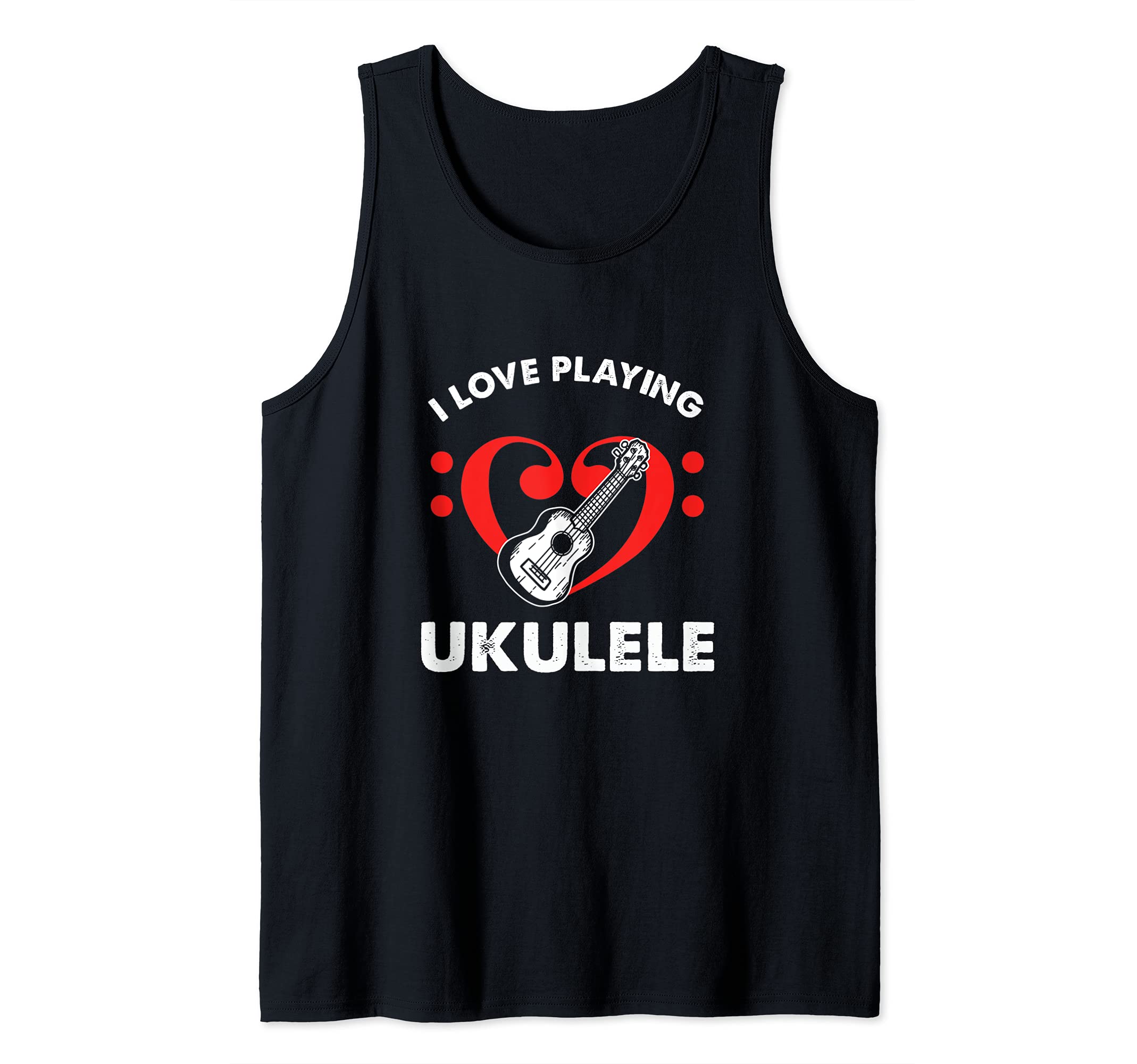 I Love Playing Ukulele Hawaiian Guitar Acoustic Uke Musician Tank Top