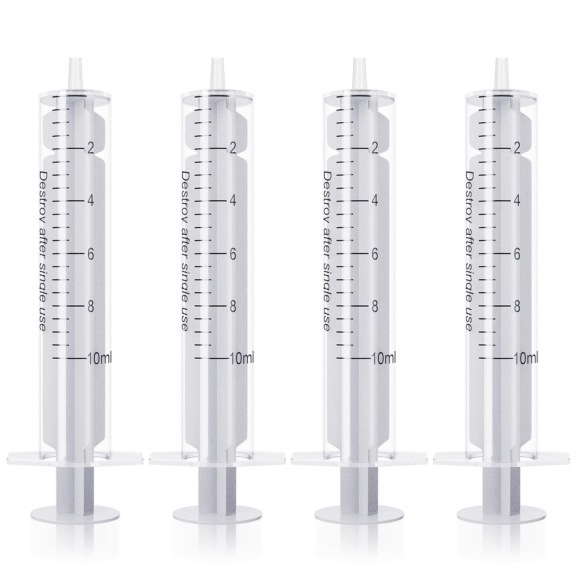 Photo 1 of 10ml/cc Syringes without Needle, Plastic Luer Slip Syringe No Rubber Ring, Reduce Mess, 20 Pack